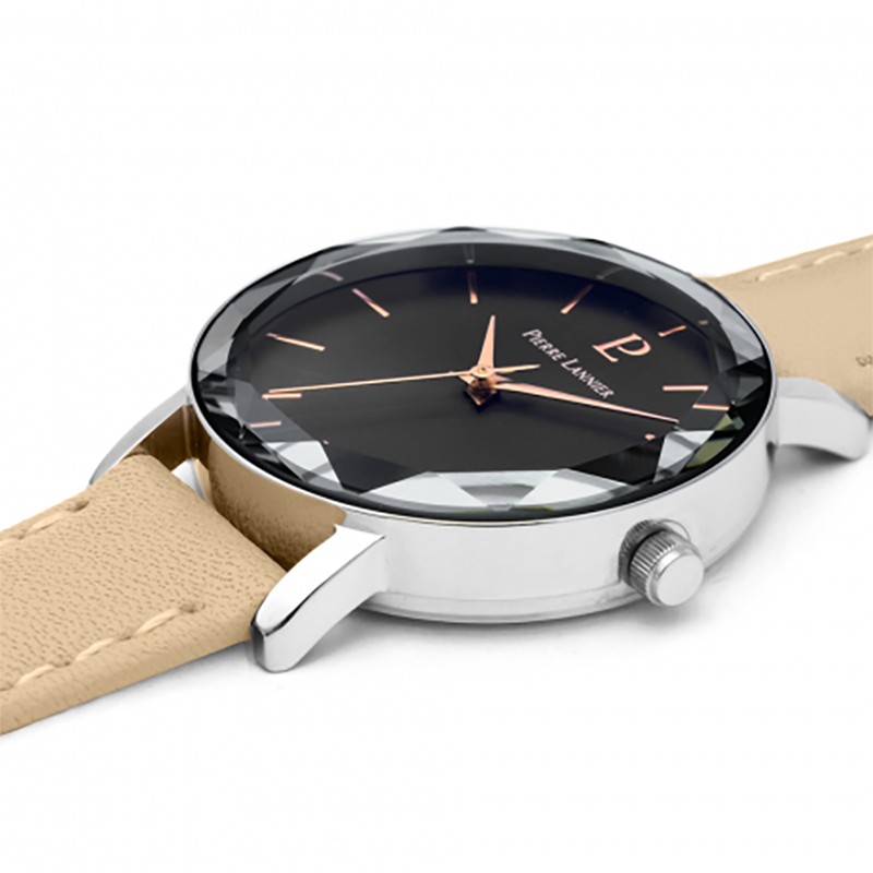 Montre Pierre Lannier Multiples en cuir beige 009M684