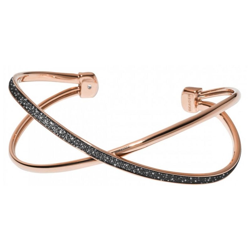 Bracelet Jonc Skagen MERETE en acier doré rose SKJ1276998