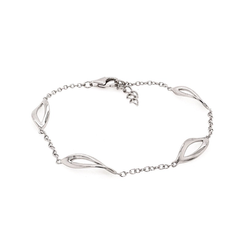 Bracelet en argent formes allongées JBR9182