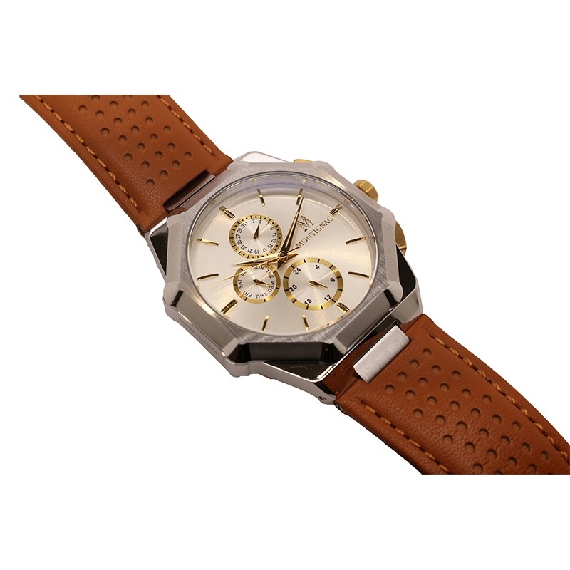 Montre Montignac collection M Multi Cuir marron MOPE19B10