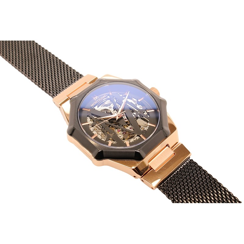 Montre Montignac collection M Automatique acier noir MOW029