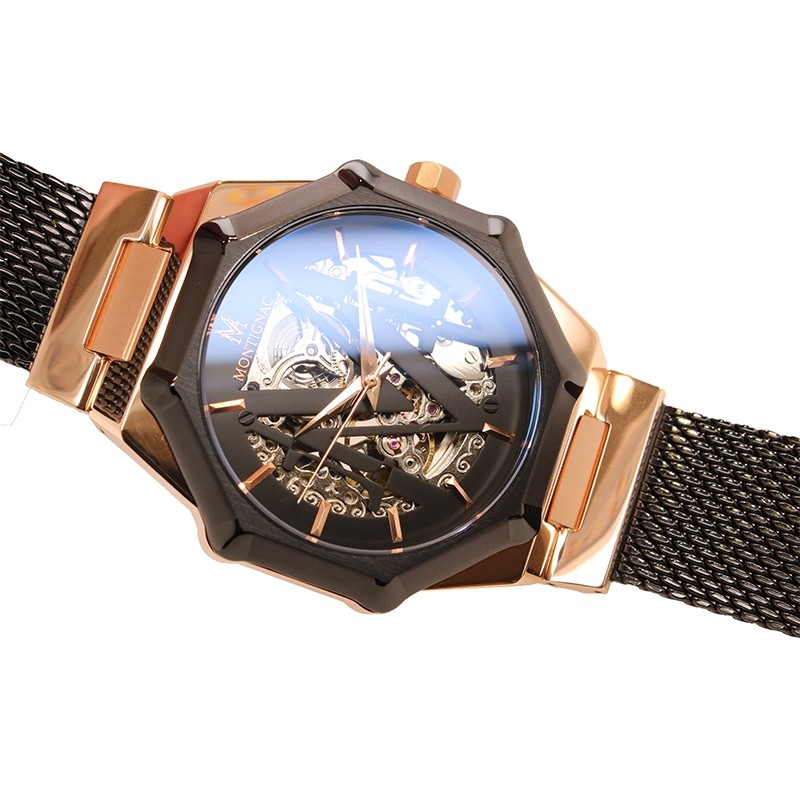 Montre Montignac collection M Automatique acier noir MOW029