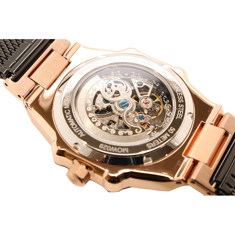 Montre Montignac collection M Automatique acier noir MOW029