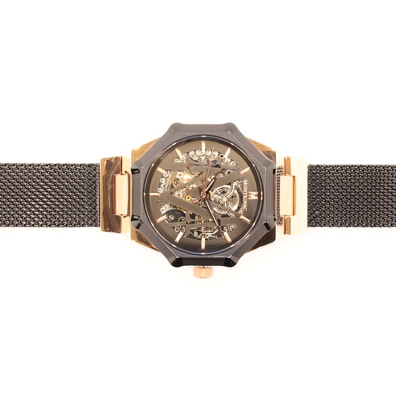 Montre Montignac collection M Automatique acier noir MOW029