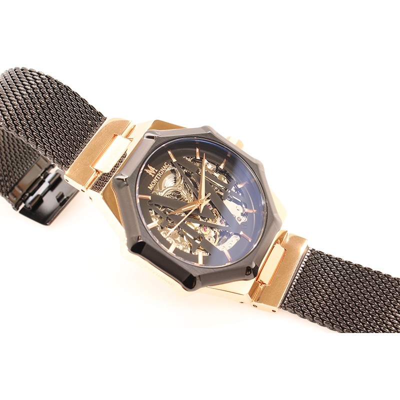 Montre Montignac collection M Automatique acier noir MOW029