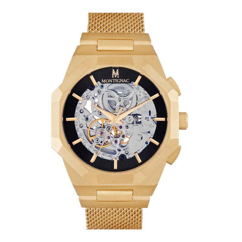 MONTRE MONTAGNAC AUTOMATIQUE PVD GOLD 42 MOW003