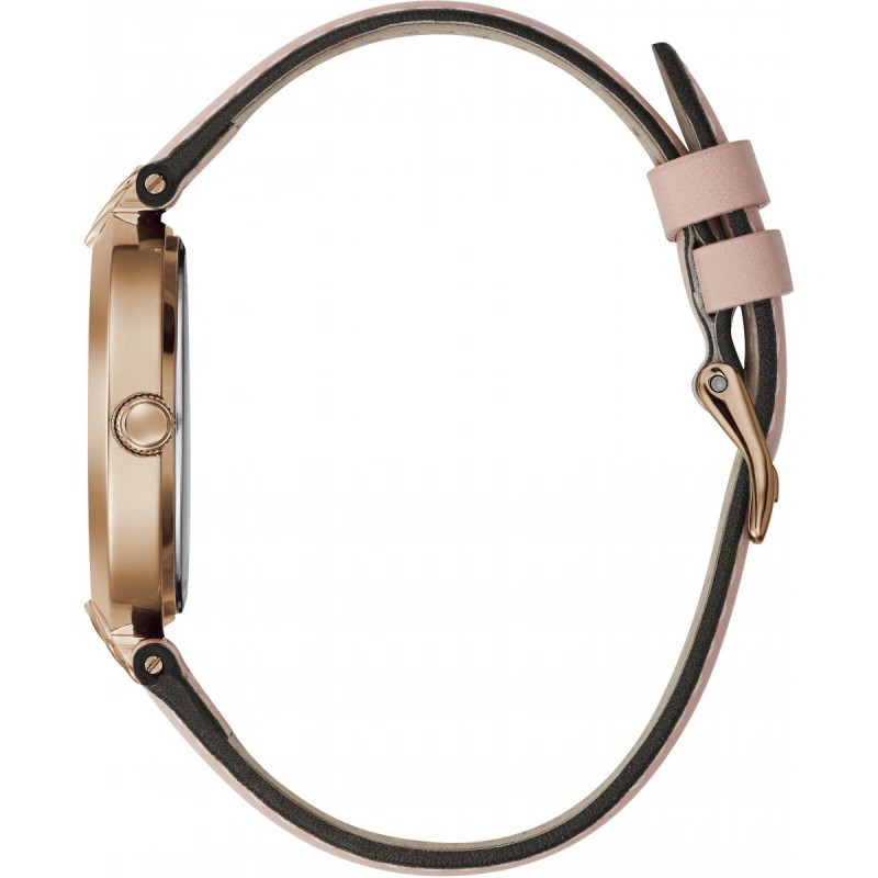 MONTRE GUESS DORE ROSE ET BRACELET CUIR ROSE