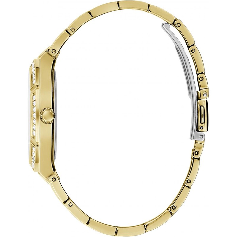 MONTRE GUESS ACIER DORE ET CRISTAUX GW0033L2