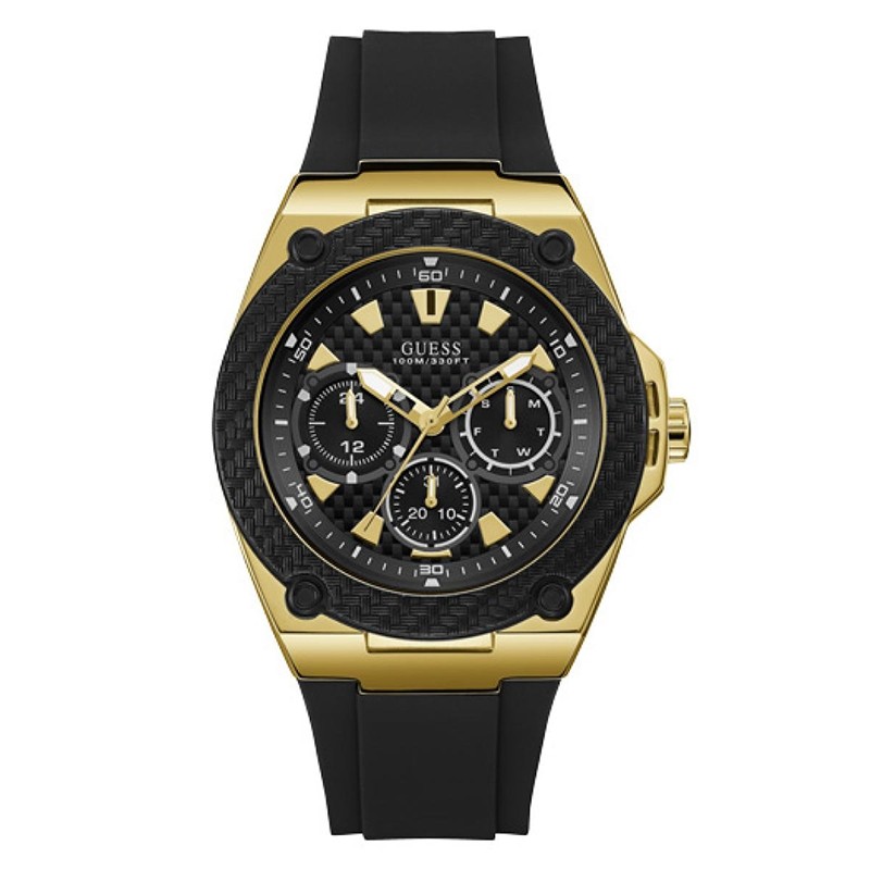 MONTRE GUESS LEGACY MULTIFONCTIONS DOREE ET NOIRE