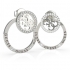 Boucles d'Oreilles puces acier rhodié logo 4G