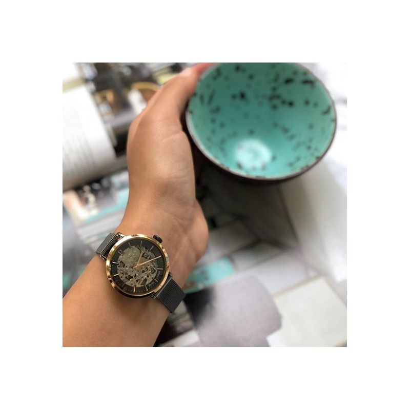 Montre Pierre Lannier Automatic bracelet Milanais noir 