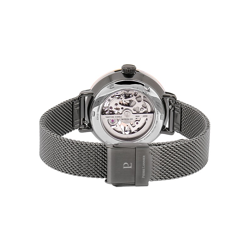 Montre Pierre Lannier Automatic bracelet Milanais noir 