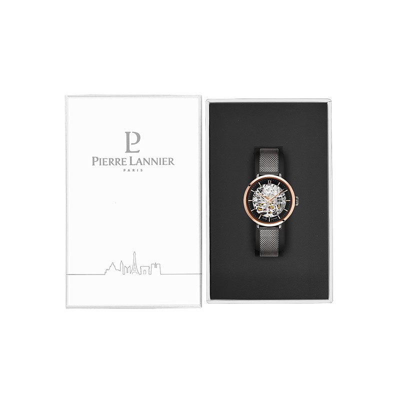 Montre Pierre Lannier Automatic bracelet Milanais noir 