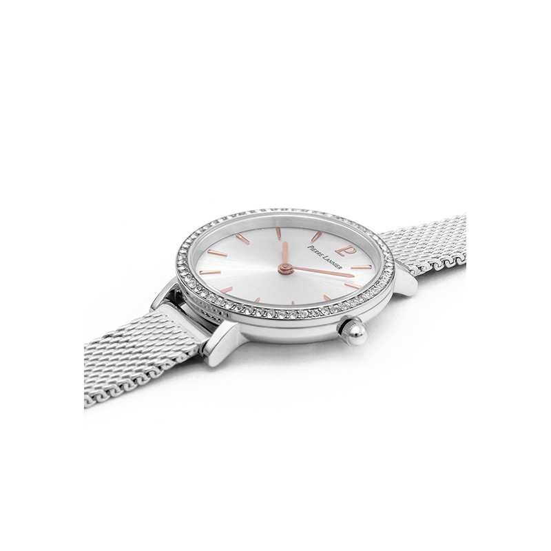 Montre acier milanais argenté Pierre Lannier 