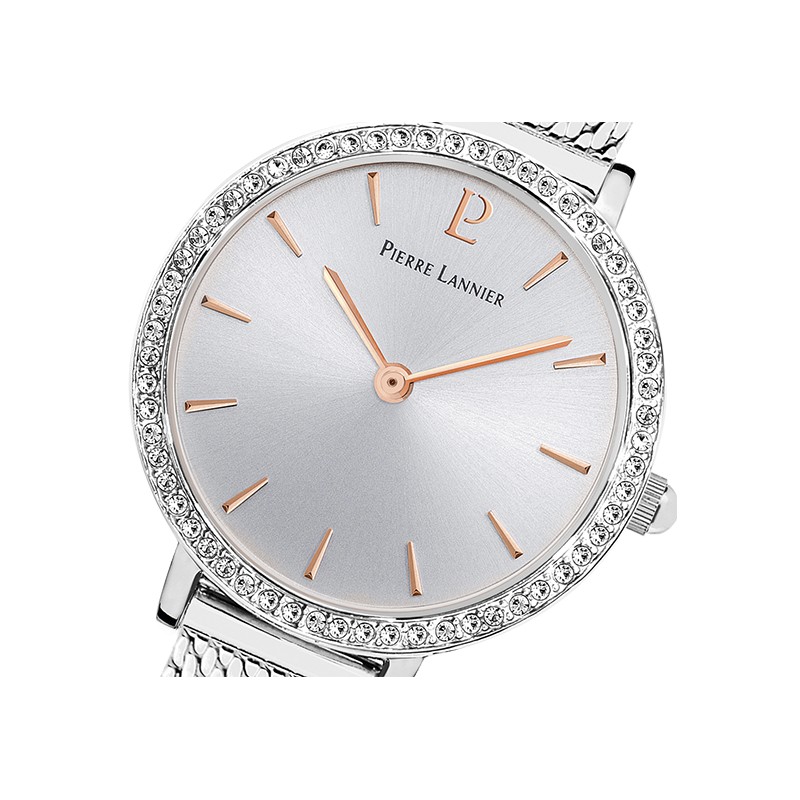 Montre acier milanais argenté Pierre Lannier 