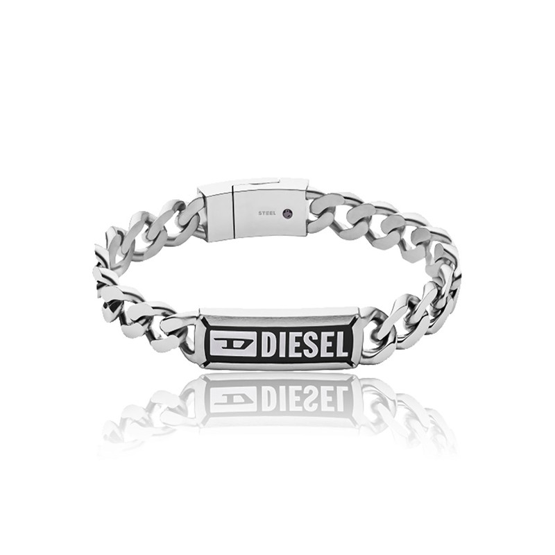 Gourmette en acier avec Logo Diesel 