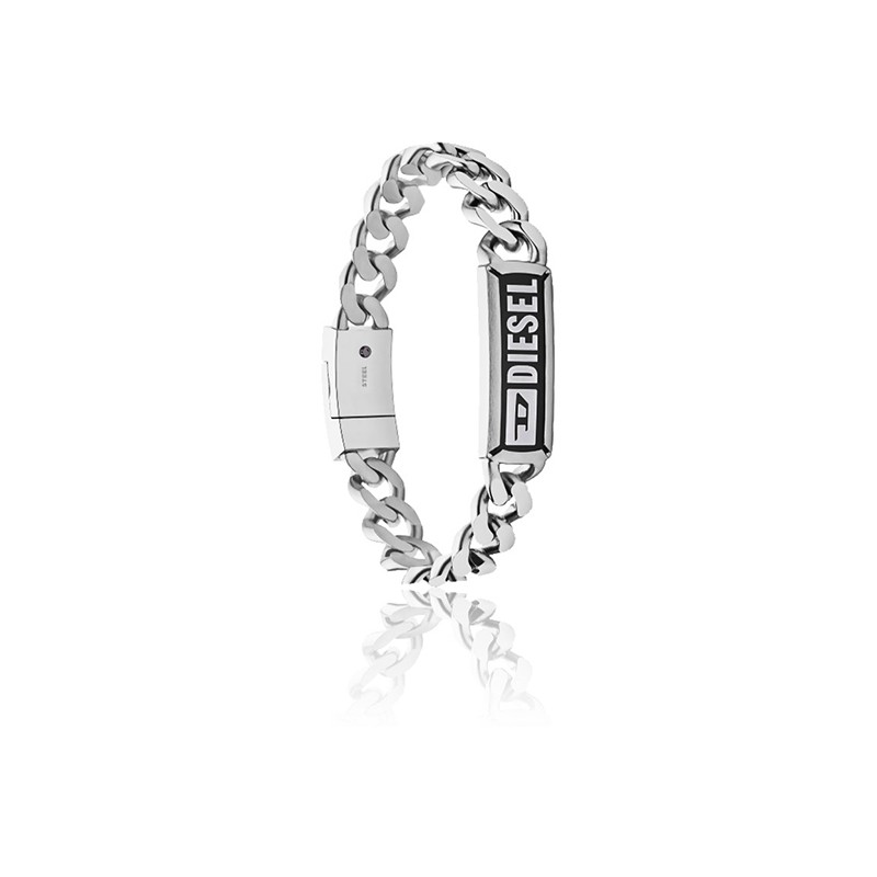 Gourmette en acier avec Logo Diesel 