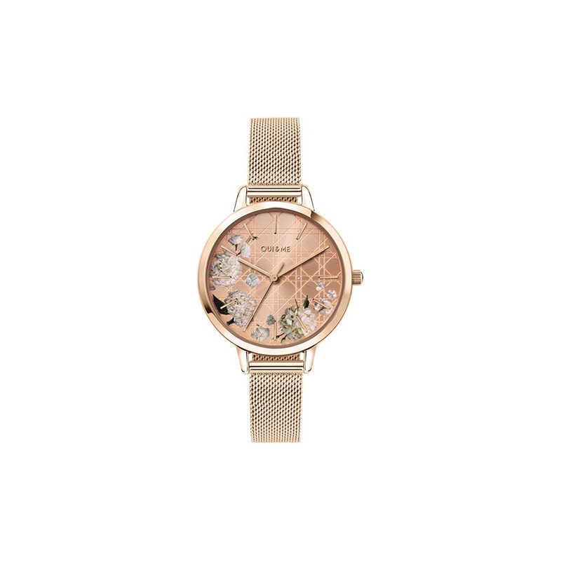 Montre dorée rose Oui and Me collection Fleurette