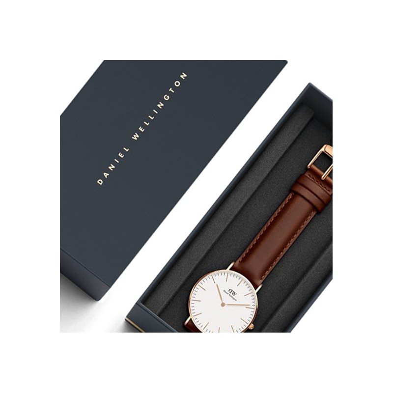 Montre Homme cuir marron Daniel Wellington