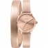 Montre double bracelet cuir beige Oui and Me collection Minette