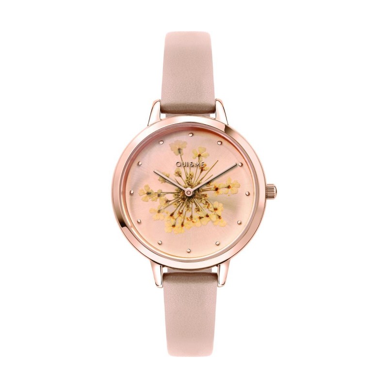 Montre dorée rose Oui and Me collection Fleurette