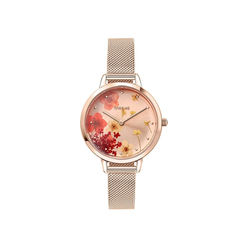 Montre dorée rose Oui and Me collection Fleurette