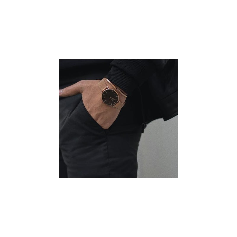 Montre femme acier doré rose Daniel Wellington