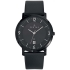 montre homme Certus acier noir bracelet cuir noir
