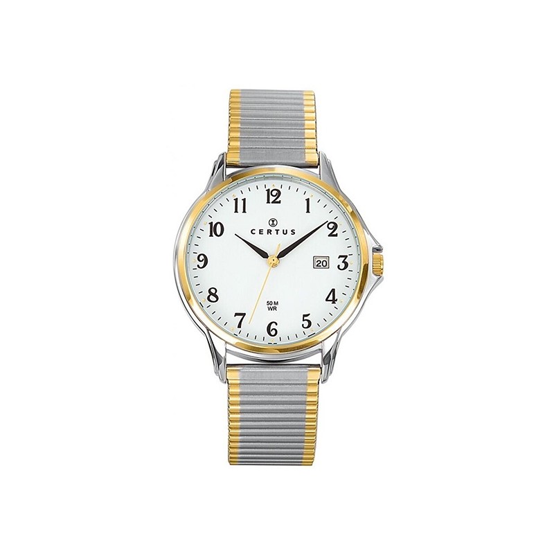 Montre homme Certus acier bicolore doré argenté