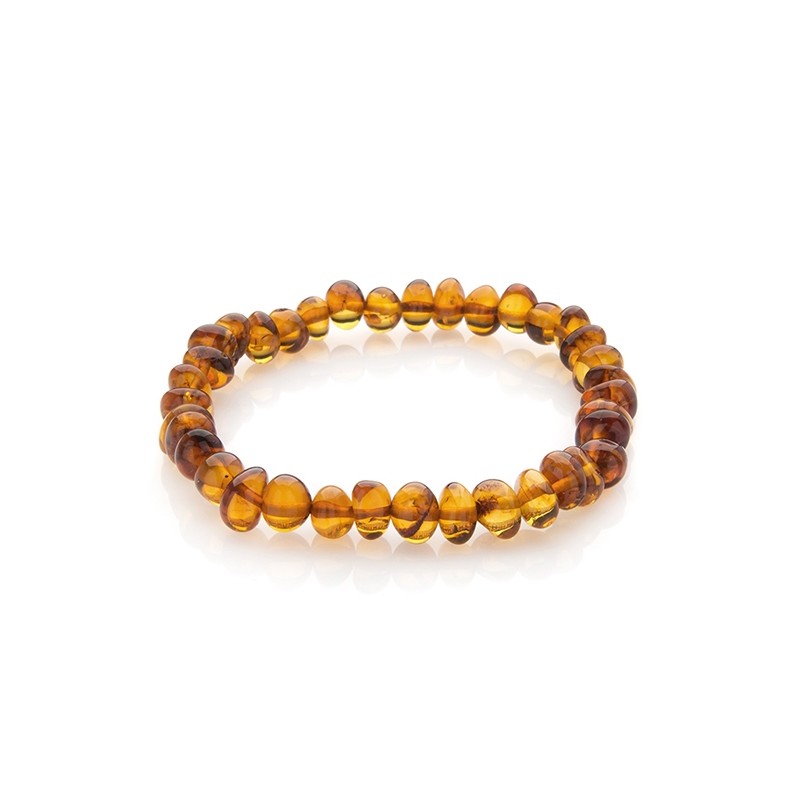 BRACELET FEMME  BAROQUE AMBRE COULEUR COGNAC