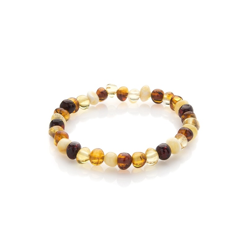 BRACELET FEMME  BAROQUE AMBRE COULEUR COGNAC