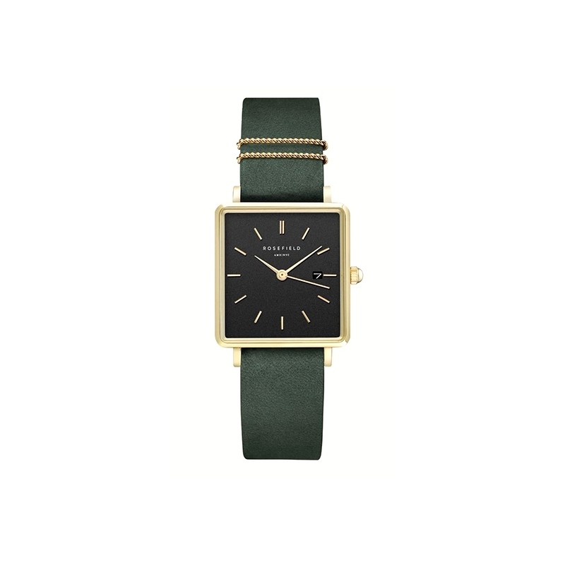 Coffret montre femme Rosefield deux bracelets acier doré et cuir