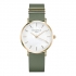 Montre femme Rosefield acier doré bracelet cuir vert