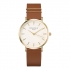Montre femme Rosefield acier doré bracelet cuir marron