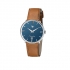 Montre Lip homme acier argenté bracelet cuir 