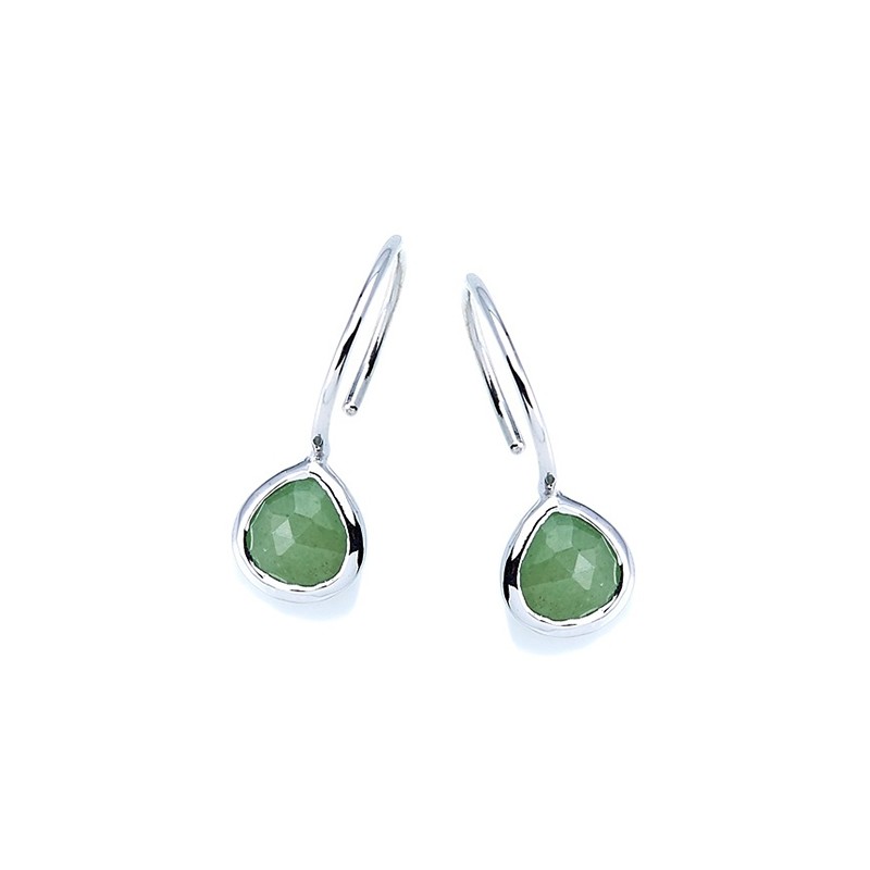 Boucles d'oreilles en argent 925/000 et pierre de lune