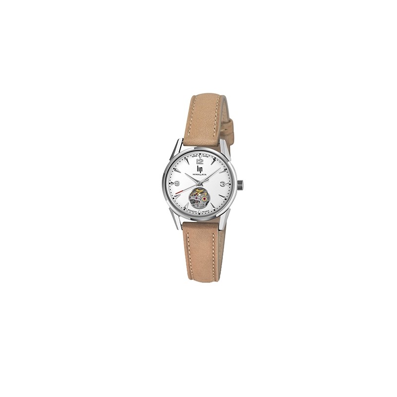Montre Lip femme Himalaya 29 cœur battant bracelet beige 