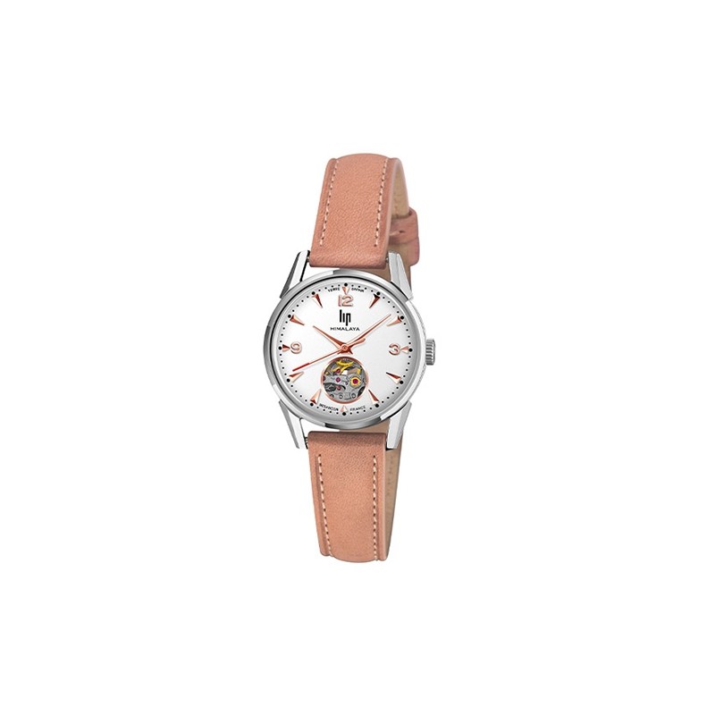 Montre Lip femme Himalaya 29 coeur battant bracelet rose