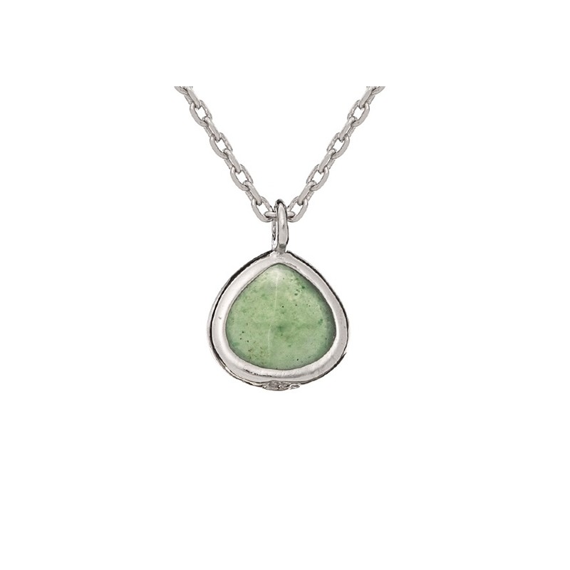 Collier argent 925/000 et sphère d'aventurine
