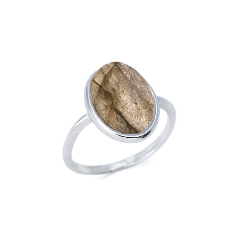 Bague en argent 925/000 et Labradorite