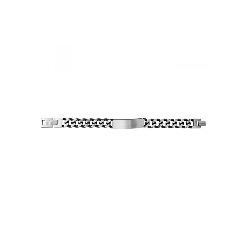 Gourmette Phebus homme acier noir