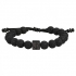 bracelet Phebus homme pierre de lave acier noir