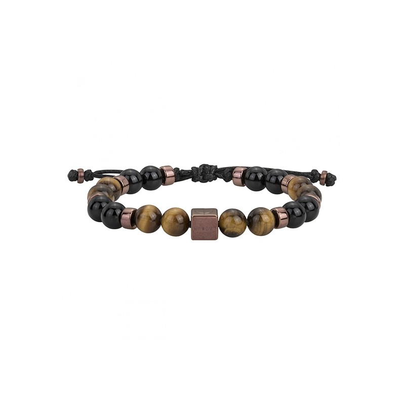 bracelet Phebus homme pierre Oeil de tigre et Hématite noir
