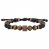 bracelet Phebus homme pierre Oeil de tigre et Hématite noir