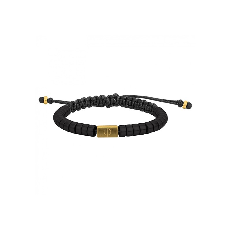 bracelet Phebus homme acier noir et doré