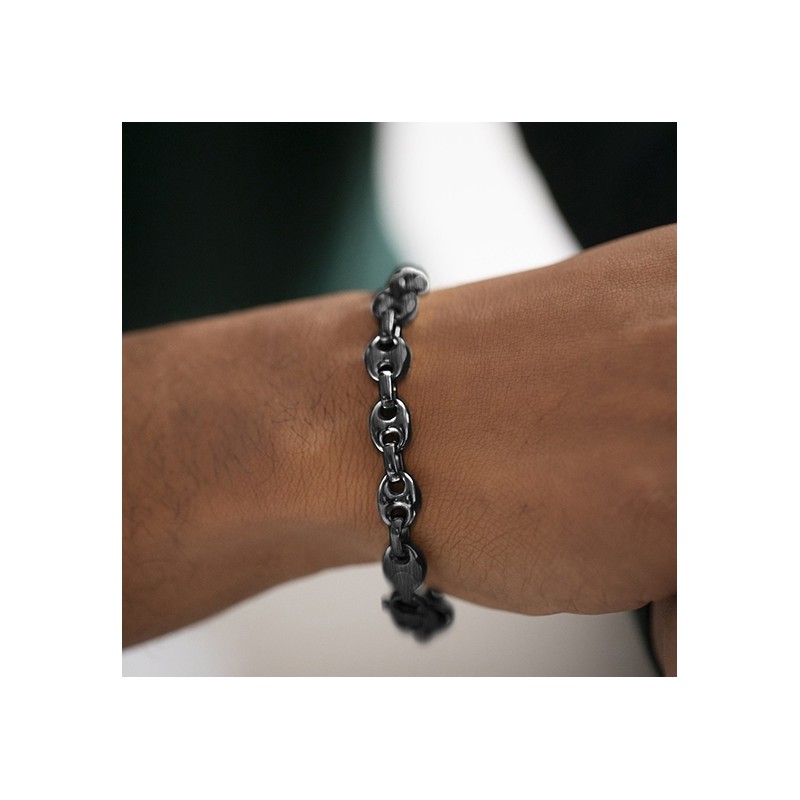 bracelet Phebus homme grain de café noir 