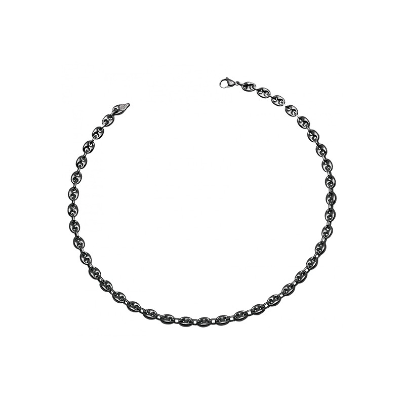 collier Phebus homme grain de café noir 
