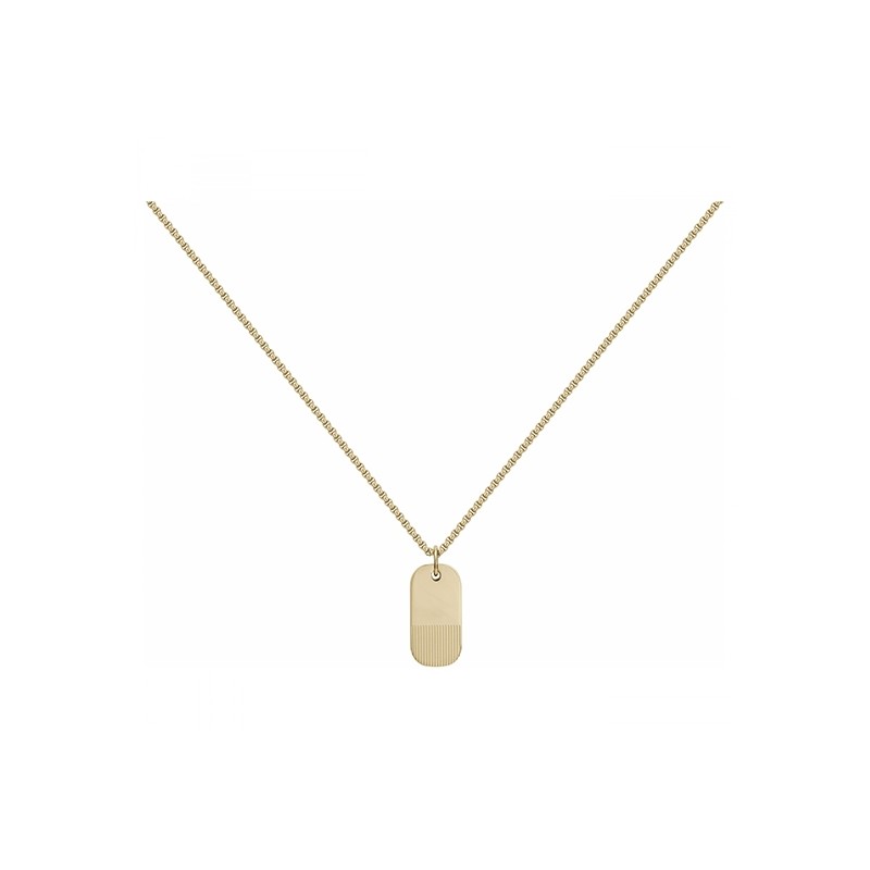 collier Phebus homme plaque dorée