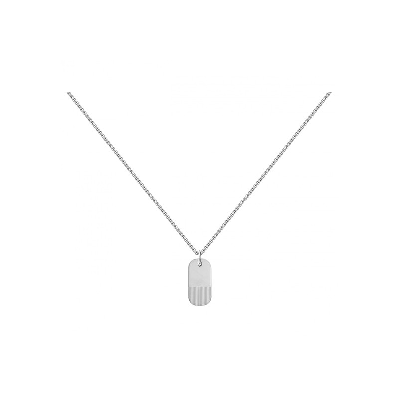 collier Phebus homme plaque argentée