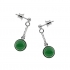 Boucles d'oreilles en argent 925/000 et agate ronde